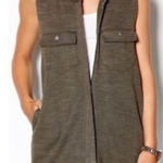 Free People  Highway Sleeveless Vest Green Size Medium Photo 0