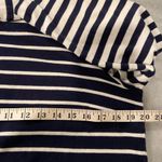 J.Crew  Size M Navy Blue White Stripe Cotton Long Sleeve Pullover Shirt Dress Photo 10