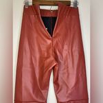 Carlisle NWT ALIX NYC Faux Leather Split Hem Pants Paprika Size S Photo 7