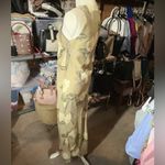 Kristy collection yellow green floral long dress sleeveless fully lined silky Size 8 Photo 2