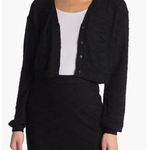 Walter Baker  Size XS Black Melinda V-Neck Button Down Top Neutral Monochrome Photo 0