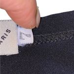 Vintage French embroidered floral sheer Black Top w/Purple flowers & butterflies Size M Photo 7