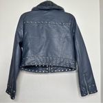 Urban Outfitters  Silence + Noise Venus Studded Blue Faux Leather Jacket NWOT Photo 10