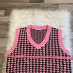 Miss Sparkling houndstooth sweater vest pink gray see measurements L Photo 0