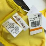 Salt & Cove Yellow Ribbed Bralette Bikini Swim Top S Photo 3