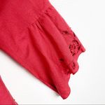 Adrianna Papell Red Linen Blend Dress With Matching Jacket Maxi Dress, Small Photo 8