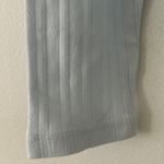 Madewell  Ribbed Eyelet Polo Shirt Baby Blue Long Sleeve Button Up Cotton Size S Photo 4