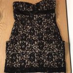Venus  Sexy Lacy Strapless Dress Stretchy Black/Tan/Beige Size Small Photo 1
