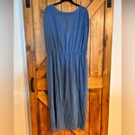 None Women’s Plus Size Blue V-neck Long Bathing Suit Cover Up - Size 3x Photo 1