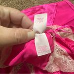 Victoria's Secret  Hot Pink Satin Lace Babydoll Lingerie Cami Chemise Top Size S Photo 7