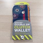 Travelon Safe ID Daisy Double Zip Clutch Wallet In Navy style 22715, NEW Photo 1