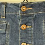 True Craft 🏷️  Juniors Dark Denim Stretch Mini Skirt 5 EUC Button-Front Photo 1