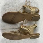 Nine West 10M  Gold Strap Flat thong sandal Photo 3