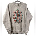 Gildan Christmas Rudolph Crewneck Sweatshirt Pullover Sport Grey Size Medium Photo 0