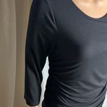 Vince Camuto  Ruched Dress 3/4 Sleeve Black Size S Business Casua Preloved Photo 2