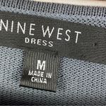 Nine West  Colorblock Stripe Ponte Knit Sheath Dress Black Gray Medium Sweater Photo 6