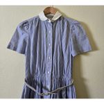 Vintage J.G. Hook Chambray Shirt Dress Size 8 Cotton Navy Blue &White‎ Button * Photo 2