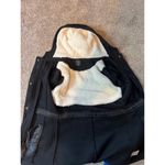 Cavalini  Women's Black Jacket. Tie at Waist, Faux Sherpa Hood, Pockets.  Size PM Photo 5