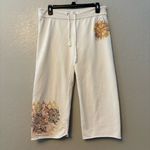 Lucky Brand vintage y2k white embroidered buddha capri sweatpants small Photo 0