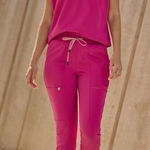 Fabletics Women's Scrub Jogger Set Large Hot Pink 2-Piece Workwear Photo 0