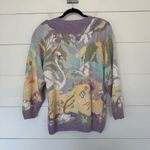 Vintage Together Women’s Small Rare Pastel Swan Knit Cardigan Photo 3