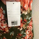 🆕Anticipation Maternity Olive & Blush Floral Sheath Dress L🆕 Green Size L Photo 8