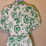 Draper James Kelly Floral Green Linen Puff Sleeve Shirt Dress S Photo 5