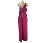 BCBGMAXAZRIA Gracie One Shoulder Chain Gown Column Dress Beet Size 2 Photo 8