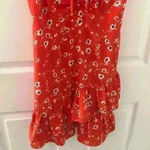 Lulus On the Patio Red Floral Print Ruffled Mini Dress Photo 6