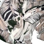 Milly NWOT  Kia Tropical Print Silk Long Sleeve Wrap Top 0 Photo 8