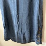 Soft Surroundings NEW Size Medium Positano Getaway Dress Denim Blue Side Buttons Photo 2
