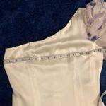 IvaNova Boutique Asymmetrical White and Purple Dress Ruffle Size 4 Photo 7