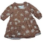 Knox Rose Floral Boho Western Dress Rust Brown Cream Sz XL Photo 0