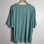 Croft & Barrow NWOT  Elbow Sleeve Utility Henley Top Teal 4X Plus Stretch Casual Photo 2