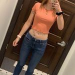 Double Zero orange short sleeve cropped shirt S Photo 0