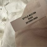 J.Crew  Ruffle Trim Button Up Shirt Linen In White Size 3X Photo 4