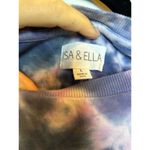 Isa & Ella Tie dye Long Sleeve Shirt Blue White Womens Large Photo 3