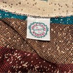 Sugar Street Weavers Western Aztec Print Jacket One Size Turquoise Brown Ivory Blue Photo 4
