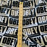 Obey  Worldwide Splash Black White Pull On Drawstring Straight Leg Pocket Pant S Photo 4