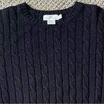 Vineyard Vines Women’s Wool Cashmere Black Classic Cable Sweater Size Medium Photo 1