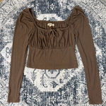 Madewell  Square Neck Long Sleeve Top - Size XS Photo 2