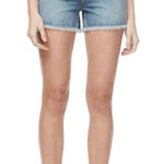 Good American  Bombshell Shorts Distressed Cutoff Denim‎ Stretch Blue276 Size 16 Photo 0