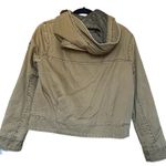 Abercrombie & Fitch green/khaki button up utility jacket with hood Photo 1