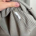 Abercrombie & Fitch Soft Cozy Tan Waffle Knit Long Sleeve Hoodie Size Small Photo 4