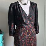 EXPRESS Women’s Floral Maxi Dress Striking High Low Surplice Faux Wrap V-Neck Photo 6