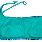 Island Soul  Womens Swimwear Bikini Top Bralette Size Small Square Neck Multi Geo Photo 3