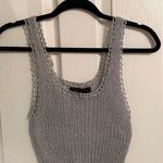 Dance & Marvel Knit Crop Tank Top Silver Slay Metallic Photo 1