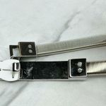 Silver Tone Coil Stretch Bar Buckle Cinch Belt Medium (M) ✨ Photo 6