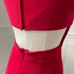 Sherri Hill Vintage 90s Halter Red Formal Gown 00 XXS Photo 7