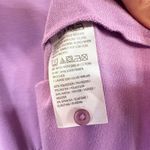 Denim & Co Plus Size 1X Top Peplum Solid Purple Long Sleeve Mature Office 1790 Photo 4